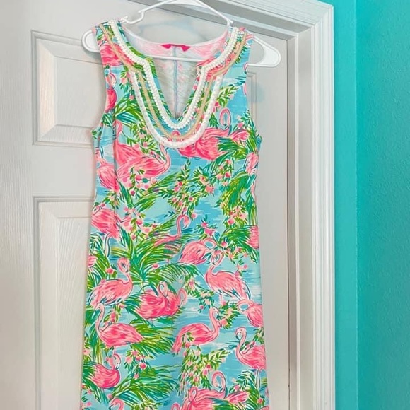 Lilly hard to find flamingo print cotton super soft shift! - Picture 1 of 1